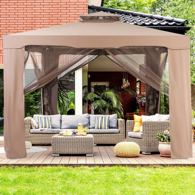 COSTWAY Tonnelle de Jardin 3 x 3M – Image 8