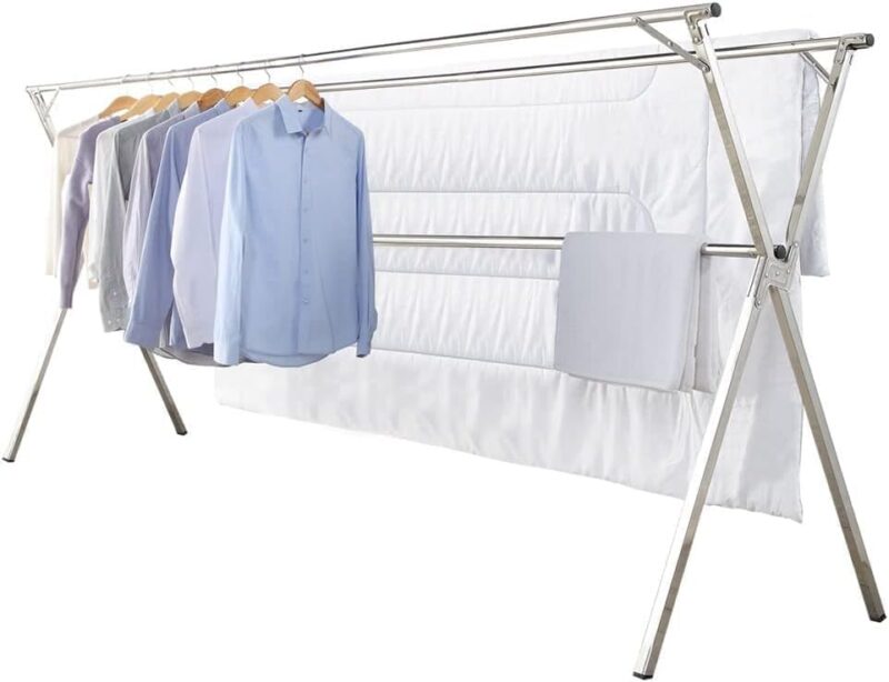 GISSAR Séchoir à linge pliable en acier