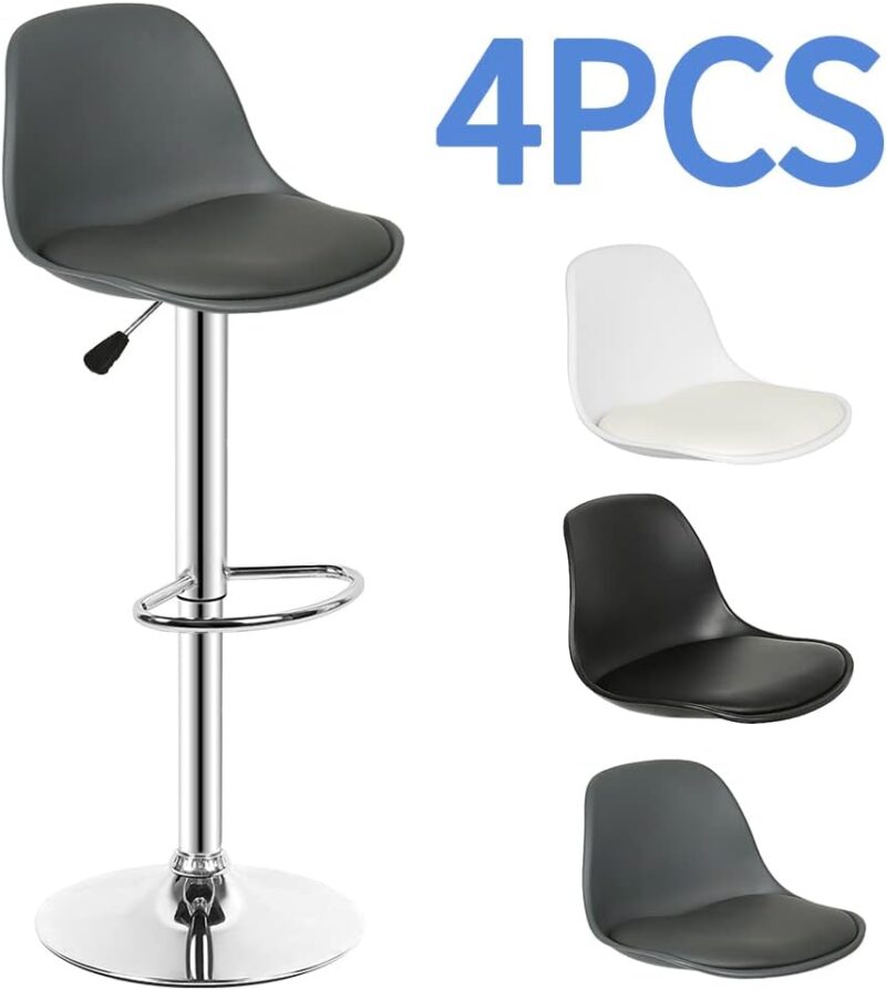 Tabourets de Bar Lot de 4 pivotant – Image 3