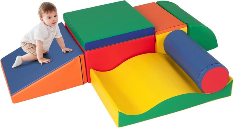 COSTWAY 7PCS Parcours Motricité Bébé
