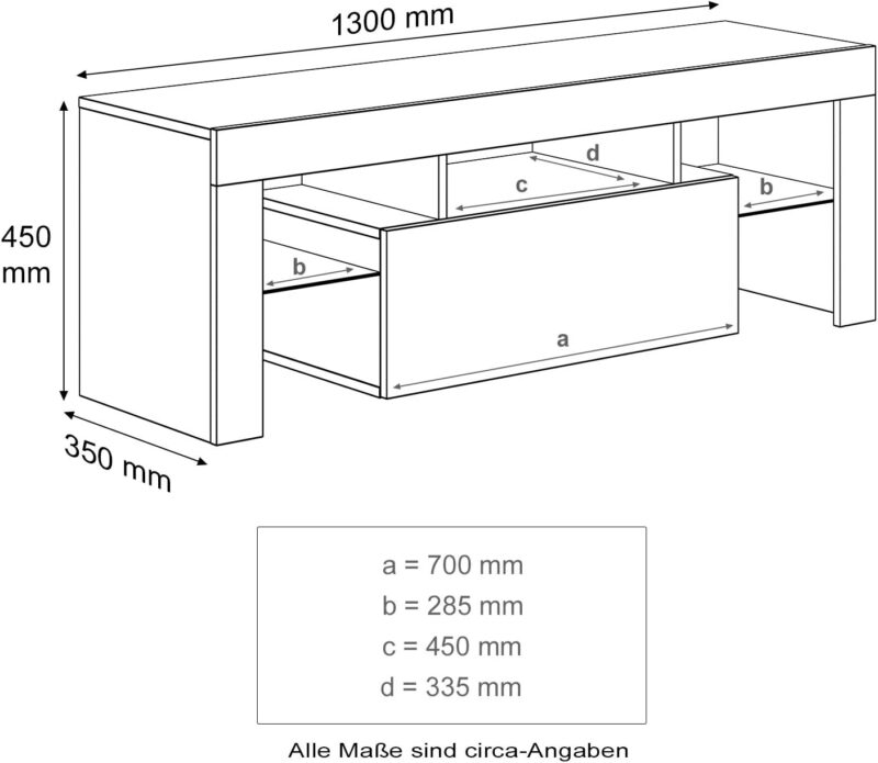 Meuble TV LED Blanc – Image 3