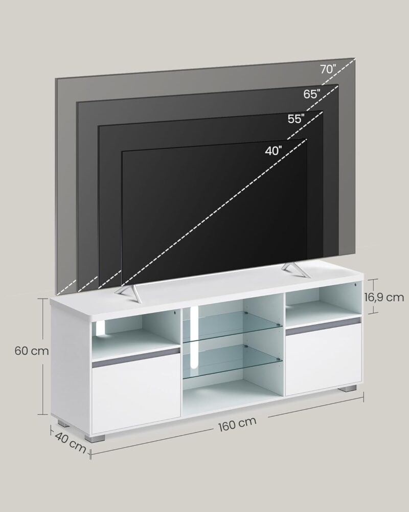 VASAGLE Meuble TV avec LED – Image 2