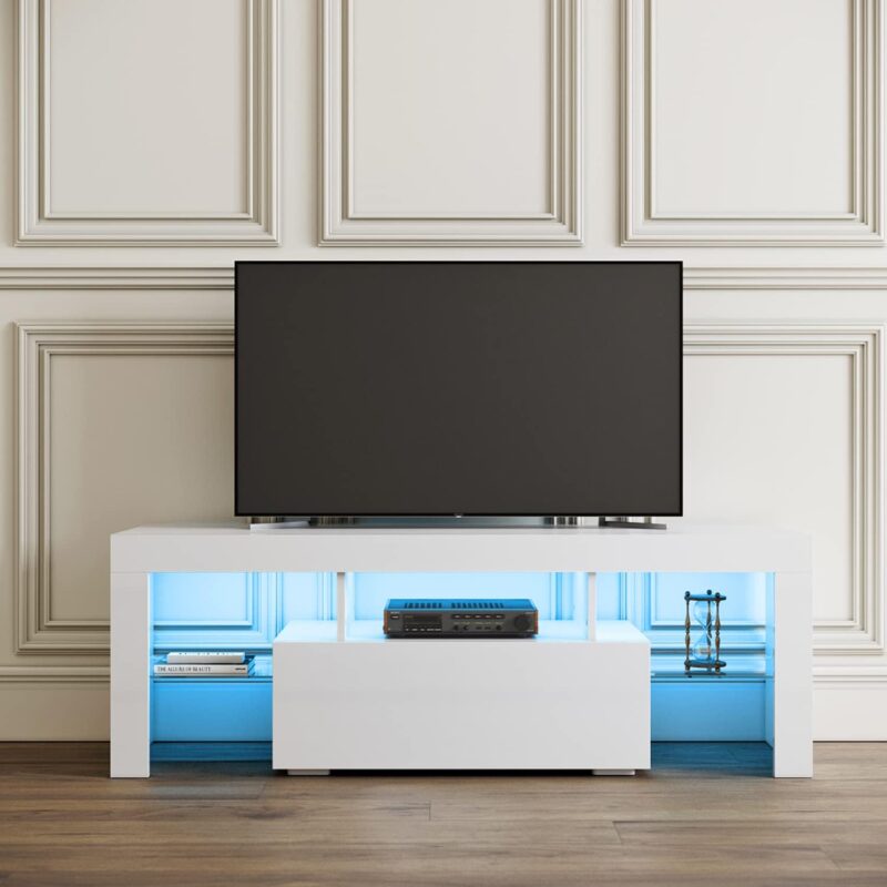 Meuble TV LED Blanc – Image 4