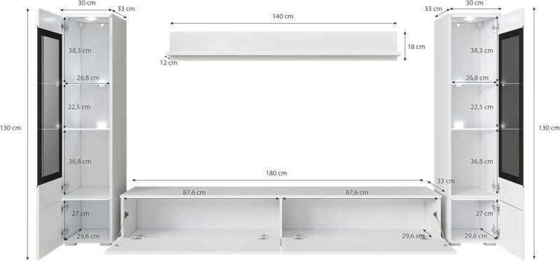 Ensemble de Meubles TV,4 pièces – Image 2