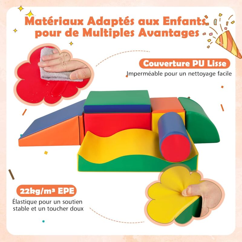 COSTWAY 7PCS Parcours Motricité Bébé – Image 4