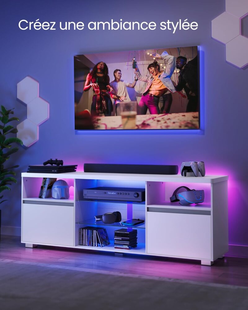 VASAGLE Meuble TV avec LED – Image 5