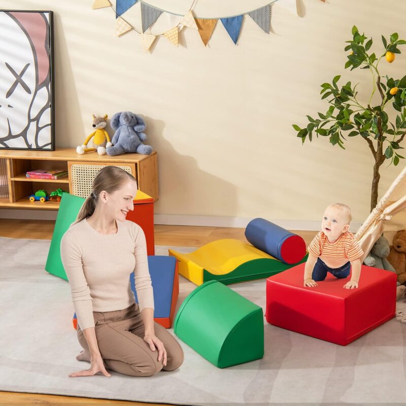 COSTWAY 7PCS Parcours Motricité Bébé – Image 7