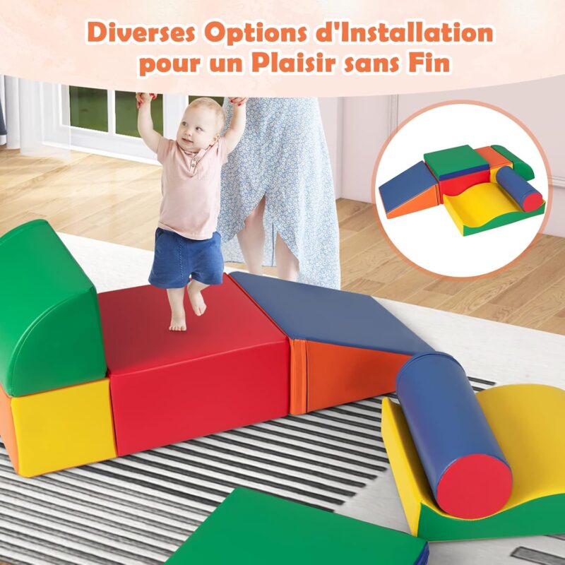 COSTWAY 7PCS Parcours Motricité Bébé – Image 8