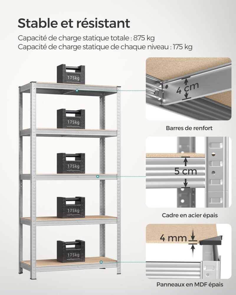 Lot de 2, Étagère de Rangement – Image 4