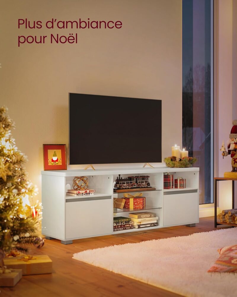 VASAGLE Meuble TV avec LED – Image 4