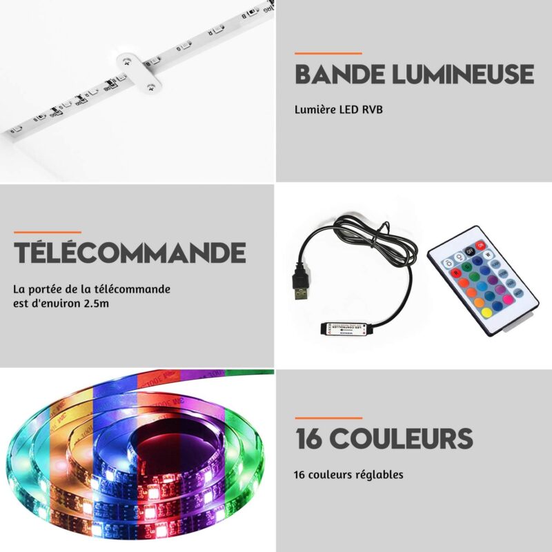 Meuble TV LED Blanc – Image 6
