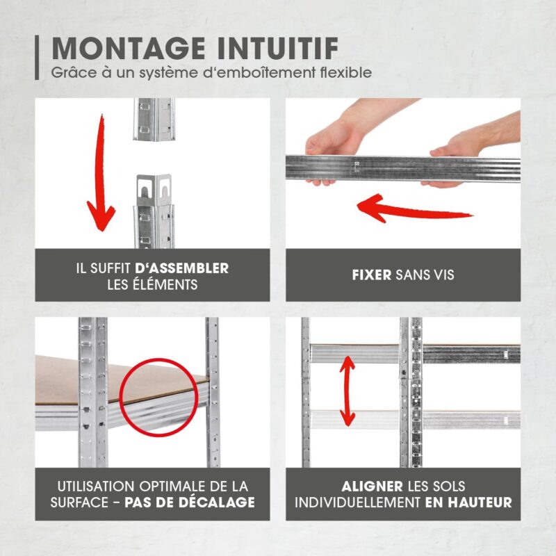 Lot de 3 Étagère Charges Lourdes – Image 6