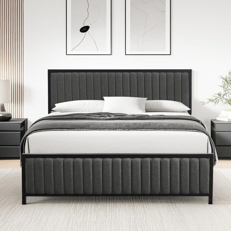 VECELO Cadre de Lit 140 x 190cm