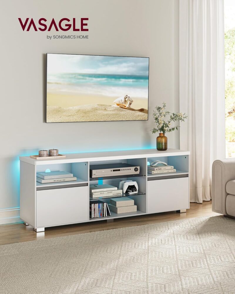 VASAGLE Meuble TV avec LED – Image 9