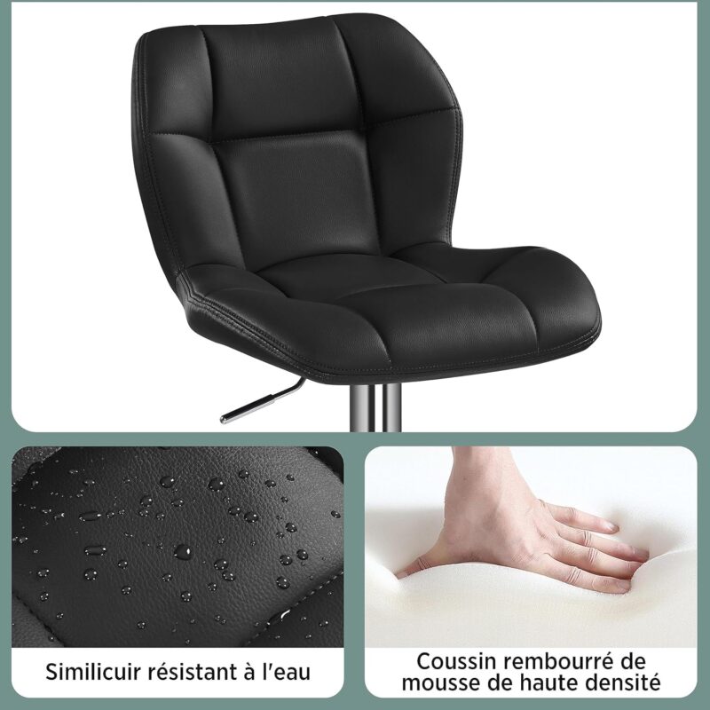 Yaheetech Lot de 2 Tabourets de Bar – Image 3