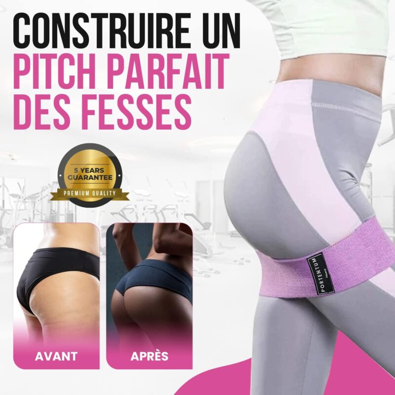 Bandes Elastiques de Fitness antidérapantes en Tissu – Image 3