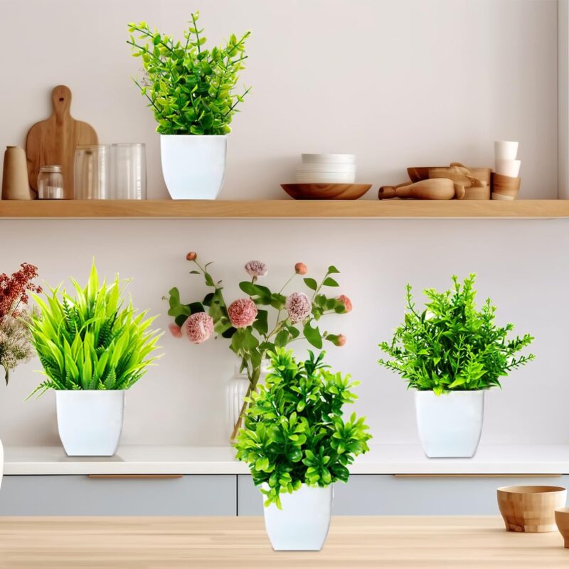 6 Pièces Mini Plantes Artificielles – Image 5