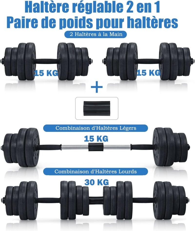 GYMAX Haltère Musculation – Image 4