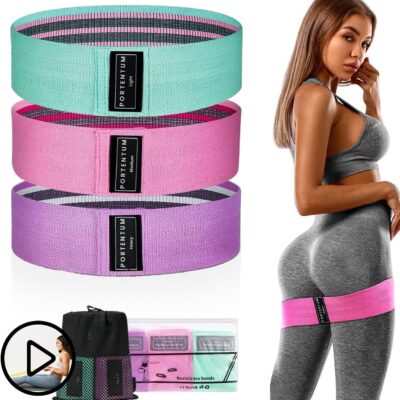 Bandes Elastiques de Fitness antidérapantes en Tissu